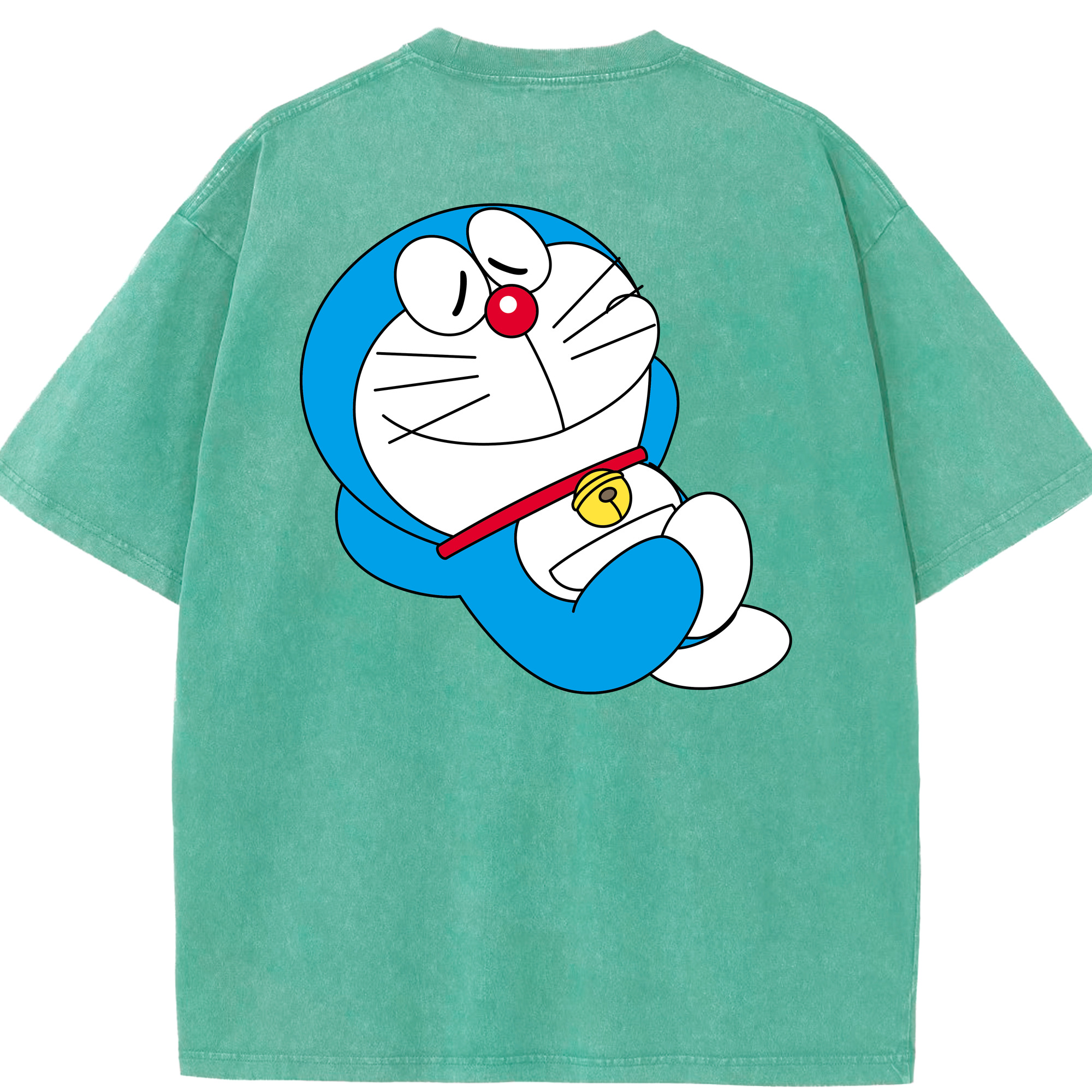 （画像用） ドラえもん Doraemon 綿100% ヴィンテージ風 半袖Tシャツ（背面プリント）